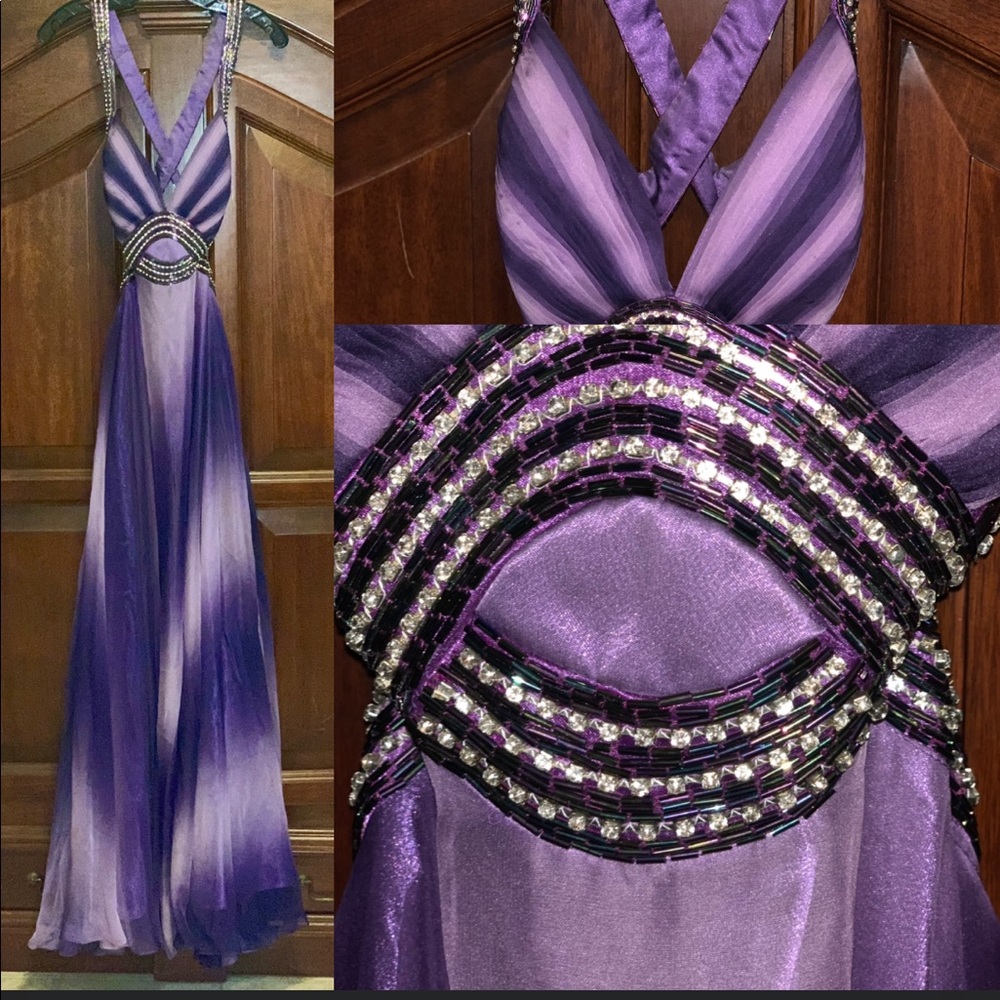 Cinderella purple prom dress